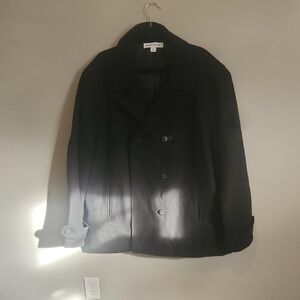 Amazon Essentials Men's Double-Breasted Pea Coat in Black